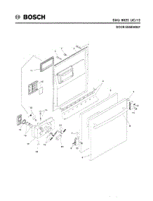 02 - Door Assembly parts for Bosch Dishwasher SHU9922 UC/12 (FD 8003-) from AppliancePartsPros.com