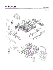 06 - Racks parts for Bosch Dishwasher SHU9925 UC/12 (FD 8003-) from AppliancePartsPros.com
