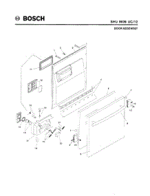 02 - Door Assembly parts for Bosch Dishwasher SHU9926 UC/12 (FD 8003-) from AppliancePartsPros.com