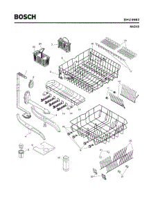 06 - Racks parts for Bosch Dishwasher SHU9952 UC/12 (FD 8105 -) from AppliancePartsPros.com