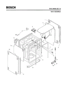 03 - Tank Assembly parts for Bosch Dishwasher SHU9955 UC/12 (FD 8105 -) from AppliancePartsPros.com