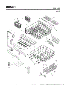 06 - Racks parts for Bosch Dishwasher SHU9955 UC/12 (FD 8105 -) from AppliancePartsPros.com