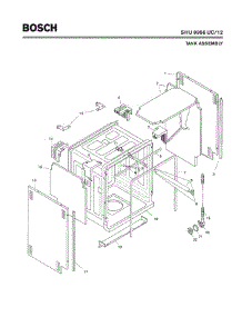 03 - Tank Assembly parts for Bosch Dishwasher SHU9956 UC/12 (FD 8105 -) from AppliancePartsPros.com