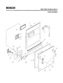 02 - Door Assembly parts for Bosch Dishwasher SHV4303 UC/06 (FD 7712-8002) from AppliancePartsPros.com