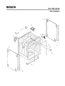 03 - Tank Assembly parts for Bosch Dishwasher SHV4303 UC/06 (FD 7712-8002) from AppliancePartsPros.com