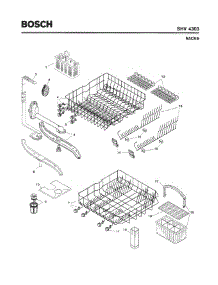 06 - Racks parts for Bosch Dishwasher SHV4303 UC/06 (FD 7712-8002) from AppliancePartsPros.com