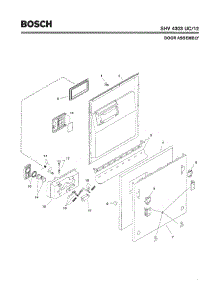 02 - Door Assembly parts for Bosch Dishwasher SHV4303 UC/12 (FD 8003-) from AppliancePartsPros.com