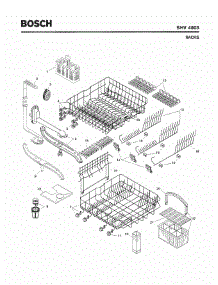 06 - Racks parts for Bosch Dishwasher SHV4803 UC/06 (FD 7712-7812, 7905-7907) from AppliancePartsPros.com