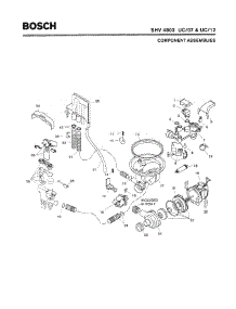 04 - Component Assemblies parts for Bosch Dishwasher SHV4803 UC/07 (FD 7812-7905, 7907-8010) from AppliancePartsPros.com