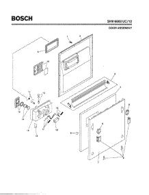 02 - Door Assembly parts for Bosch Dishwasher SHV6803 UC/12 (FD 8105 -) from AppliancePartsPros.com