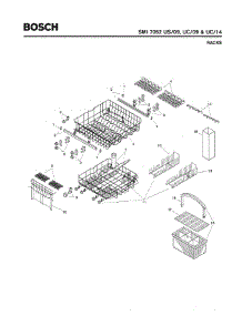 09 - Racks parts for Bosch Dishwasher SMI7052 UC/09 (FD 7402-7902) from AppliancePartsPros.com