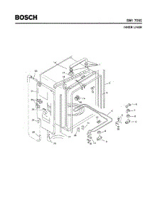 03 - Inner Liner parts for Bosch Dishwasher SMI7052 US/08 (FD 7208-) from AppliancePartsPros.com