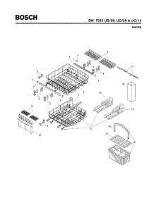 08 - Racks parts for Bosch Dishwasher SMI7056 US/09 (FD 7210-) from AppliancePartsPros.com