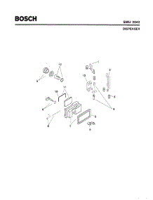 06 - Dispenser parts for Bosch Dishwasher SMU2042 UC/09 (FD 7307-7504) from AppliancePartsPros.com