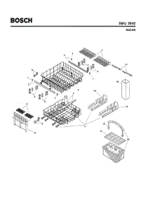 08 - Racks parts for Bosch Dishwasher SMU2042 UC/09 (FD 7505-7902) from AppliancePartsPros.com