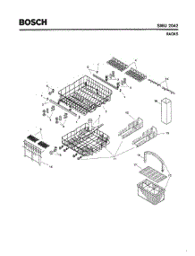 08 - Racks parts for Bosch Dishwasher SMU2042 UC/13 (FD 7312-7504) from AppliancePartsPros.com