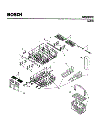 08 - Racks parts for Bosch Dishwasher SMU2042 UC/13 (FD 7505-7902) from AppliancePartsPros.com