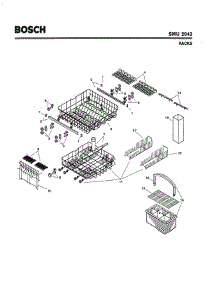 08 - Racks parts for Bosch Dishwasher SMU2042 UC/14 (FD 7402-7504) from AppliancePartsPros.com