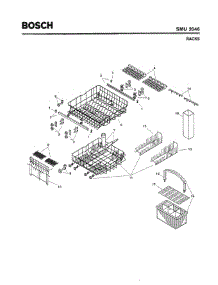 08 - Racks parts for Bosch Dishwasher SMU2046 UC/09 (FD 7307-7902) from AppliancePartsPros.com