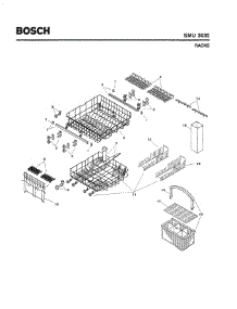 08 - Racks parts for Bosch Dishwasher SMU3032 UC/14 (FD 7507-7902) from AppliancePartsPros.com