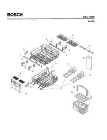 08 - Racks parts for Bosch Dishwasher SMU3036 UC/14 (FD 7507-7902) from AppliancePartsPros.com