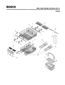 08 - Racks parts for Bosch Dishwasher SMU4052 UC/14 (FD 7402-7902) from AppliancePartsPros.com