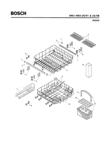 08 - Racks parts for Bosch Dishwasher SMU4052 US/01 (FD 7106-7308) from AppliancePartsPros.com