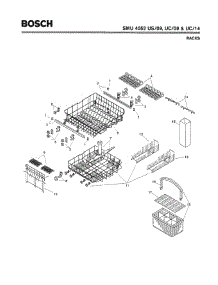 08 - Racks parts for Bosch Dishwasher SMU4052 US/09 (FD 7210-) from AppliancePartsPros.com