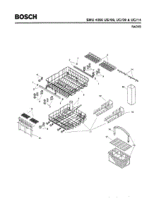 08 - Racks parts for Bosch Dishwasher SMU4056 US/09 (FD 7211-) from AppliancePartsPros.com