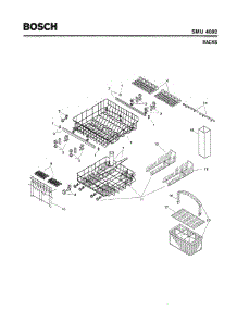08 - Racks parts for Bosch Dishwasher SMU4092 UC/14 (FD -7902) from AppliancePartsPros.com