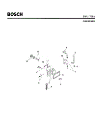 06 - Dispenser parts for Bosch Dishwasher SMU7052 US/02 (FD 7106-7308) from AppliancePartsPros.com