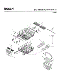 08 - Racks parts for Bosch Dishwasher SMU7052 US/09 (FD 7210-) from AppliancePartsPros.com