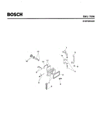 06 - Dispenser parts for Bosch Dishwasher SMU7056 UC/09 (FD 7307-7504) from AppliancePartsPros.com