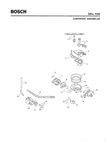 04 - Component Assemblies parts for Bosch Dishwasher SMU7056 UC/09 (FD 7505-7506) from AppliancePartsPros.com