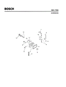 06 - Dispenser parts for Bosch Dishwasher SMU7056 UC/09 (FD 7507-7902) from AppliancePartsPros.com