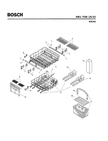 08 - Racks parts for Bosch Dishwasher SMU7056 US/02 (FD 7106-7308) from AppliancePartsPros.com
