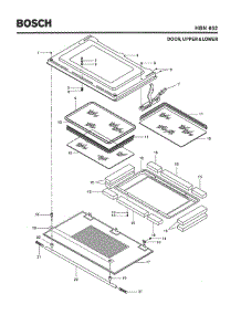 06 - Door, Upper & Lower parts for Bosch Wall Oven HBN652 from AppliancePartsPros.com