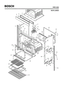 02 - Body, Lower parts for Bosch Wall Oven HBN655 from AppliancePartsPros.com