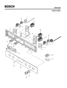 05 - Fascia Panel parts for Bosch Wall Oven HBN655 from AppliancePartsPros.com