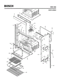 02 - Body, Lower parts for Bosch Wall Oven HBN656 from AppliancePartsPros.com