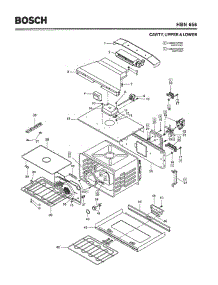 03 - Cavity, Upper & Lower parts for Bosch Wall Oven HBN656 from AppliancePartsPros.com