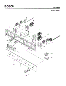05 - Fascia Panel parts for Bosch Wall Oven HBN656 from AppliancePartsPros.com