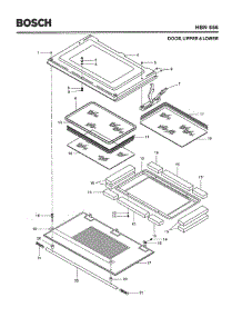 06 - Door, Upper & Lower parts for Bosch Wall Oven HBN656 from AppliancePartsPros.com
