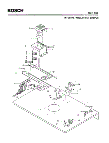 04 - Internal Panel, Upper & Lower parts for Bosch Wall Oven HBN662 from AppliancePartsPros.com