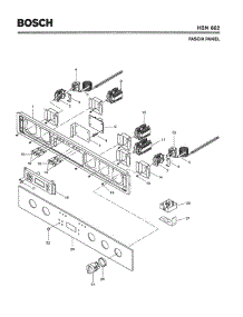 05 - Fascia Panel parts for Bosch Wall Oven HBN662 from AppliancePartsPros.com