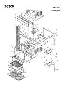 02 - Body, Lower parts for Bosch Wall Oven HBN665 from AppliancePartsPros.com