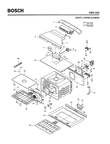 03 - Cavity, Upper & Lower parts for Bosch Wall Oven HBN665 from AppliancePartsPros.com