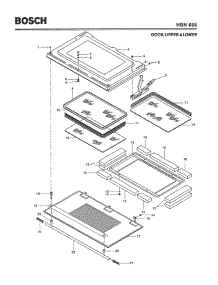 06 - Door, Upper & Lower parts for Bosch Wall Oven HBN665 from AppliancePartsPros.com