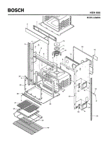 02 - Body, Lower parts for Bosch Wall Oven HBN666 from AppliancePartsPros.com