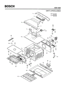 03 - Cavity, Upper & Lower parts for Bosch Wall Oven HBN666 from AppliancePartsPros.com